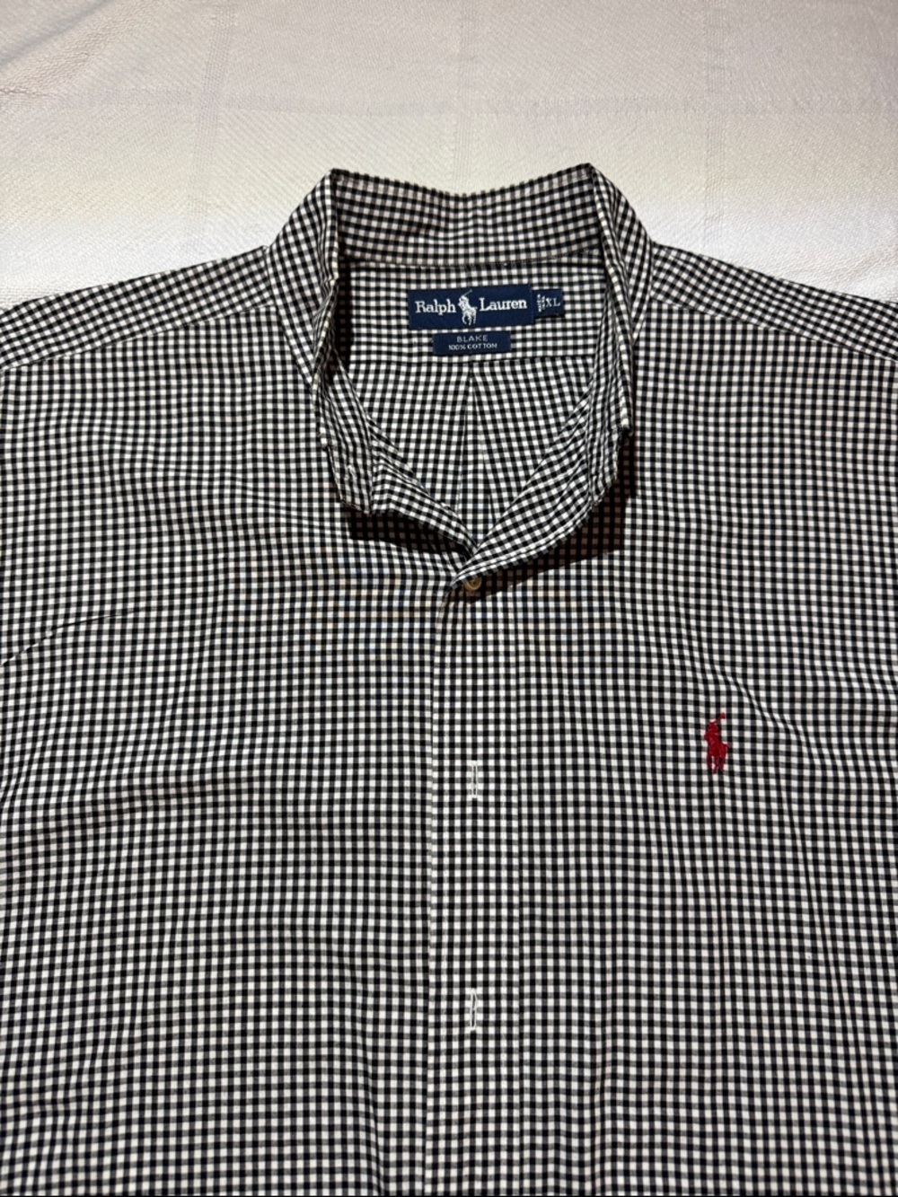 Ralph Lauren Ventage, men, Black & White Gingham Button-Down Shirt - Classic Fit